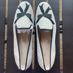 NEW Stubbs and Wootton bow loafers black tan 10